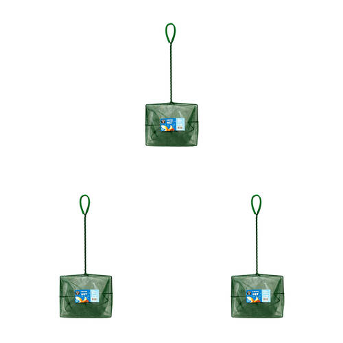 3PK Dudley's World Of Pets Aquarium Fish Net 58cm - Green