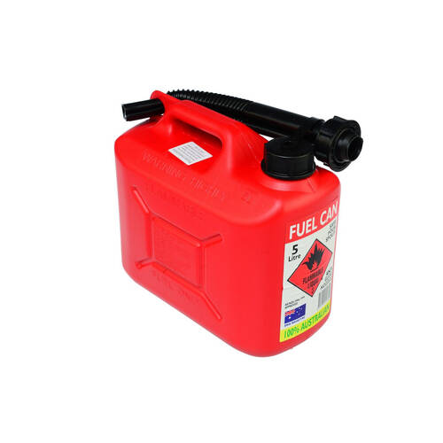 AgBoss Jerry Can Squat Style Portable Fuel Container 5L Red