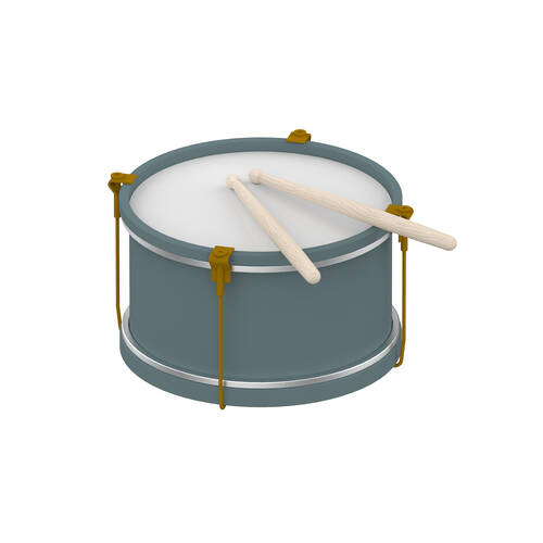 Flexa Wooden Kids/Toddler Musical Instrument Drum Blue 2y+