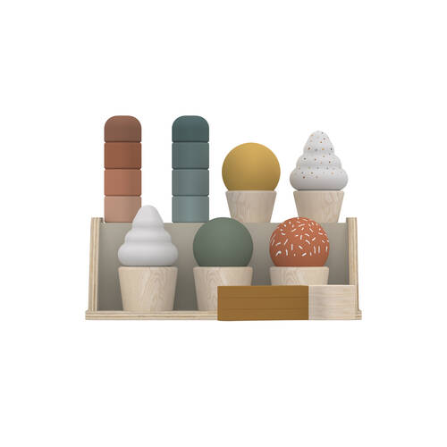 22pc Flexa Wooden Pretend Ice Cream Set for Kids/Toddler 2y+