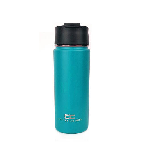 Coffee Culture 500ml Stainless Steel Travel Flask w/ Sipper - Torquoise