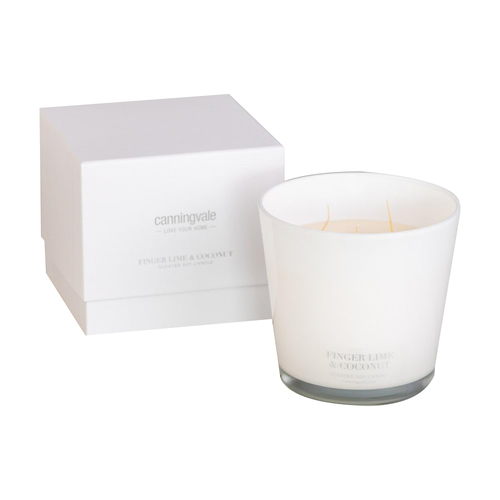 Canningvale Large 13.8cm Scented Soy Wax Candle Finger Lime & Coconut