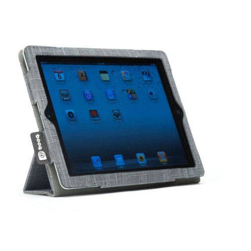 Booq Fli3-Gry Folio/ Cover/ Stand Case For Ipad 2, 3 & 4 - Jute Grey