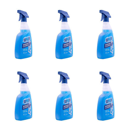 6PK Supreme Window Cleaner Glass & Surface Cleaner 750ml