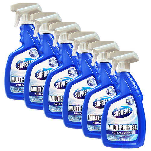 6PK Supreme Anti-Grease Multi-Purpose Cleaner Spray Cleaning Solution 750ml