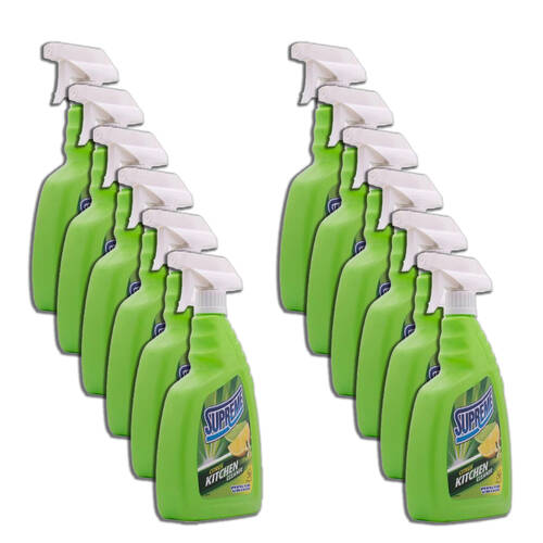 12PK Supreme Citrus Kitchen Surface Cleaner Degreaser Spray 750ml