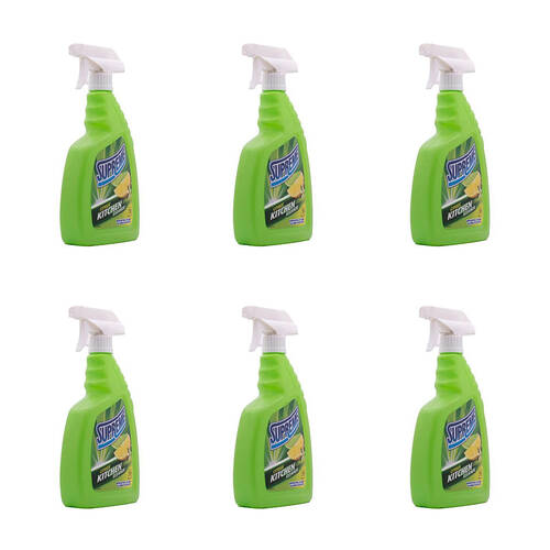 6PK Supreme Citrus Kitchen Surface Cleaner Degreaser Spray 750ml