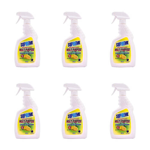 6PK Supreme Antibacterial Sanitizing Citrus Surface Spray Cleaner 750ml