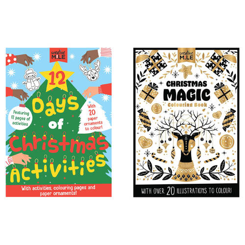2pc Australian Christmas Kids/Childrens Interactive Activity Books Set