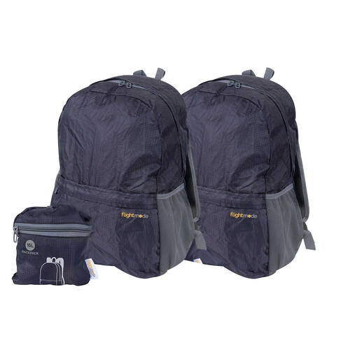 2x Flight Mode 16L Foldaway Backpack