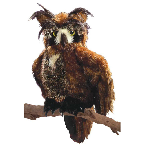 Folkmanis Great Horned Owl 46cm Animal Hand Puppet Kids/Children Toy 3y+