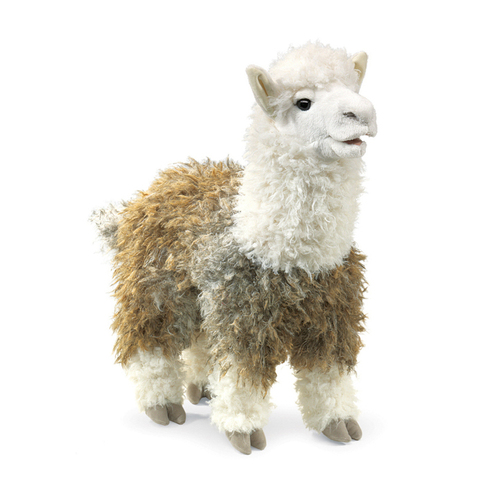 Folkmanis Alpaca 48cm Animal Hand Puppet Kids/Children Toy 3y+