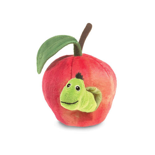 Folkmanis Worm in Apple Finger Puppet Kids Interactive Play Toy 3y+