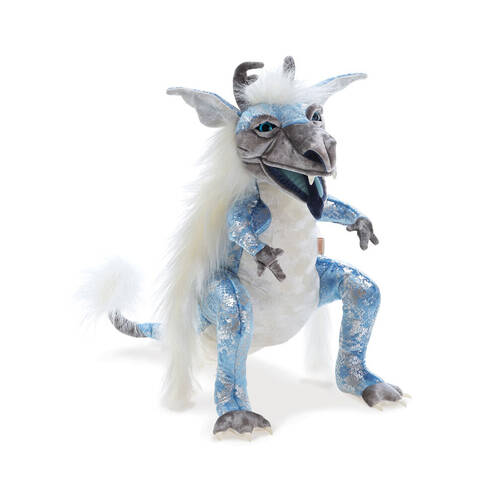 Folkmanis Ice Dragon Hand Puppet Kids/Children Toy Blue 3y+