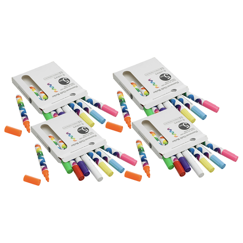 4 x 8pc Sandleford Flouro Drawing Markers 5mm Assorted Colours