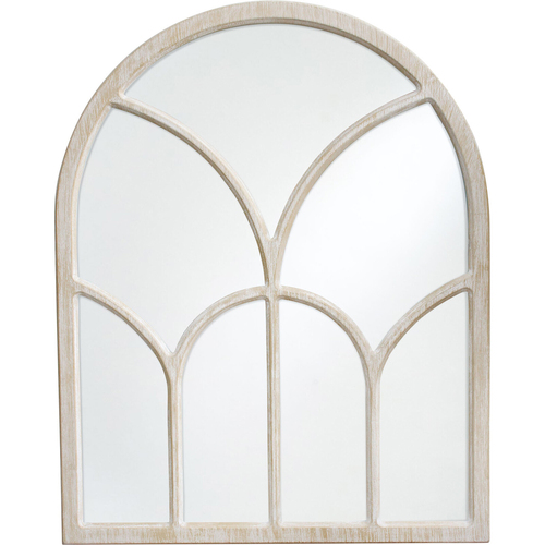LVD Alfresco Wood/MDF 100cm Mirror Wall Hanging Display - Whitewash