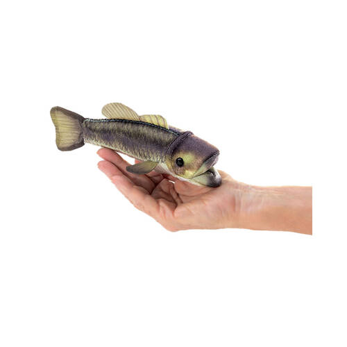 3pc Folkmanis Mini Largemouth Bass Finger Puppet Kids Toy 3y+