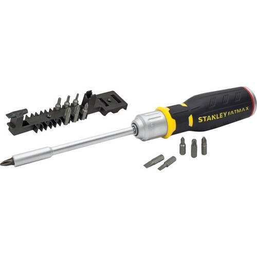 FATMAX RATCHET SCREWDRIVER AND 12 PIECE BIT SET - STANLEY