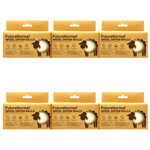 6x 2pc Future Normal Wool Dryer Balls