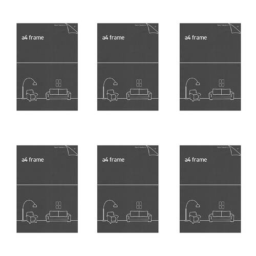 6PK Impact Merch Classic Picture Frame Fits A4 Print 30x21cm - White