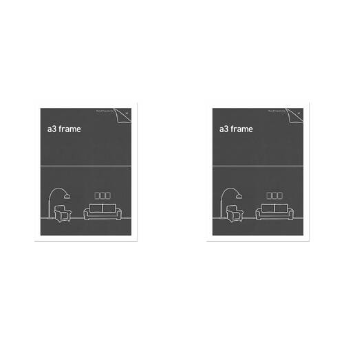 2PK Impact Merch Classic Picture Frame Fits A3 Print 42x30cm - White