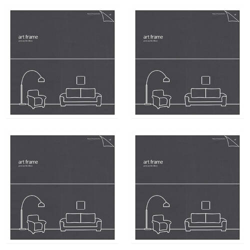 4PK Impact Merch Classic Picture Frame Fits 50x50cm Print - White