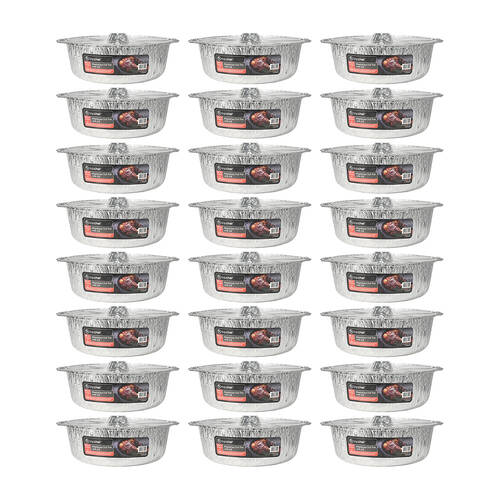 24PK Topchef Aluminum Foil Pot Kitchen Food Storage w/ Lid 39cm