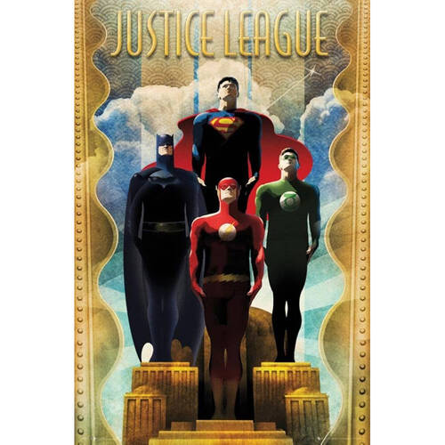 DC Comics Justice League Team Art Deco Poster 91.5x60cm