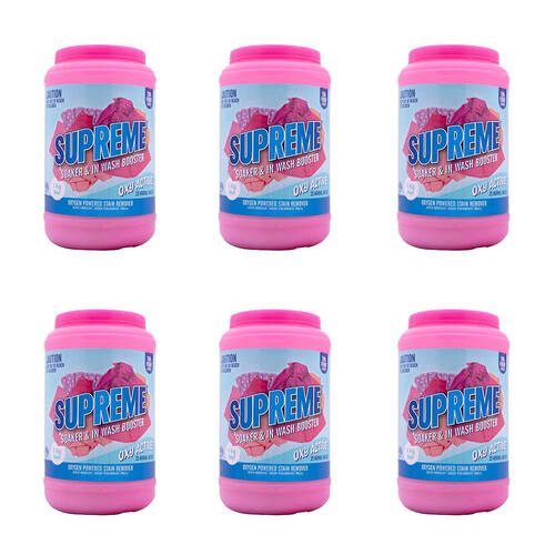 6PK Supreme Oxy Active Oxygen Stain Remover Cleaner 1kg
