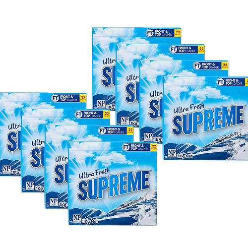 8PK Supreme Ultra Fresh Powder Laundry Detergent Concentrate 1kg
