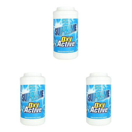 3PK Supreme Oxy Active Oxygen Stain Remover Cleaner 2kg