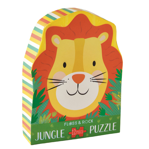 12pc Floss & Rock Shaped Jigsaw Puzzle Game Lion 3+