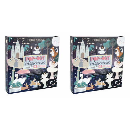 2PK  Floss & Rock Pop Out Playscene Enchanted 20cm Educational Game 3+