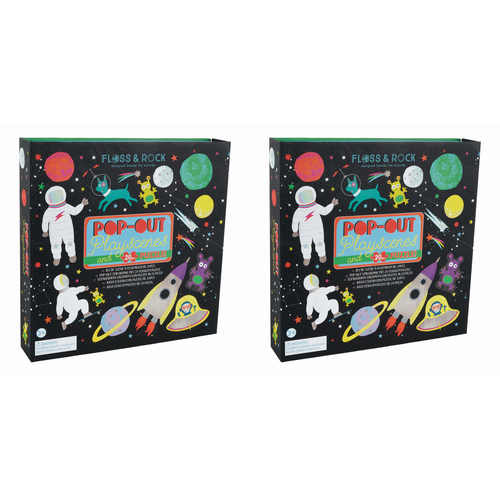 2PK  Floss & Rock Pop Out Playscene Space 20cm Educational Game 3+