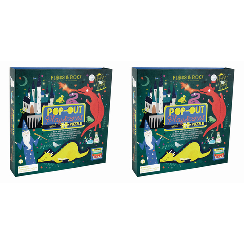 2PK  Floss & Rock Pop Out Playscene Spellbound 20cm Educational Game 3+