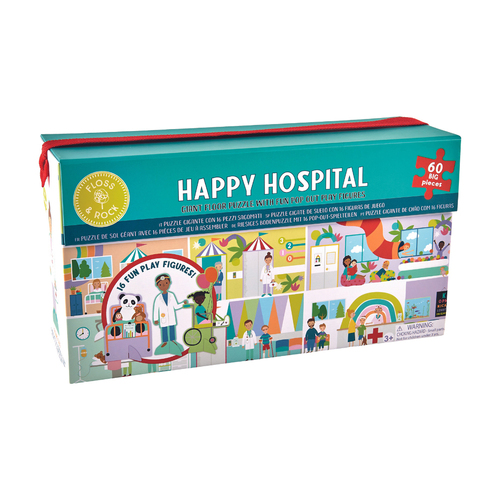 60pc Floss & Rock Floor Jigsaw Puzzle 142x28cm Hospitals 3+