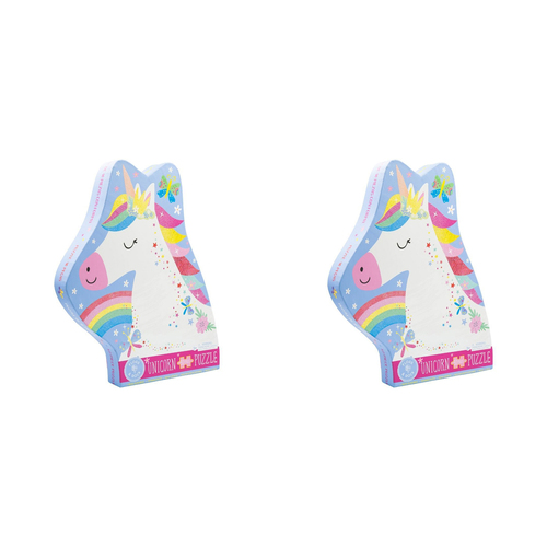2x 40pc Floss & Rock Shaped Jigsaw Puzzle 55x58cm Unicorn 3+
