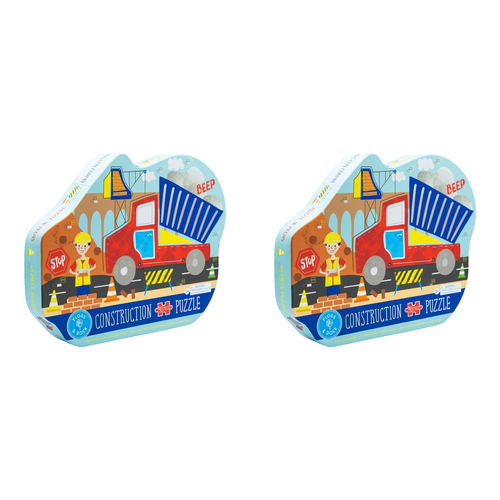2x 40pc Floss & Rock Shaped Jigsaw Puzzle Game Construction 3+