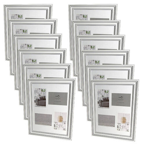 12PK Unigift Collage 4 Southport Wooden/Glass Picture Photo Frame 30x40cm White