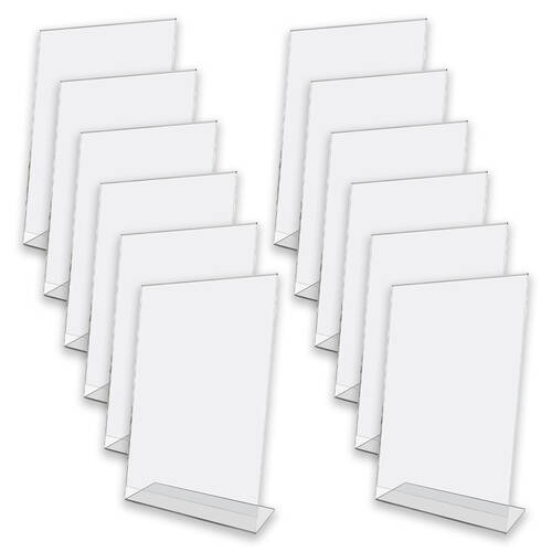 12PK Unigift Inspire Vertical Standing Picture Photo Frame 15x20cm Clear