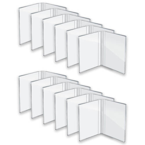 12PK Unigift Inspire Vertical Double Picture Photo Frame 10x15cm Clear