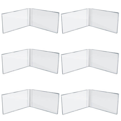 6PK Unigift Inspire Horizontal Double Picture Photo Frame 13x18cm Clear