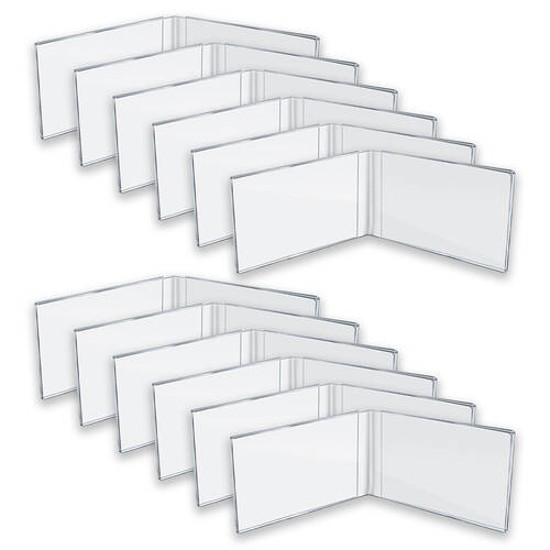 12PK Unigift Inspire Horizontal Double Picture Photo Frame 15x20cm Clear