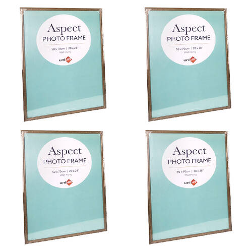 4PK Unigift Aspect 50x70cm MDF/Glass Picture Frame - Assorted