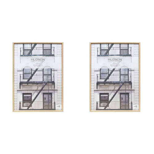 2PK Unigift Hudson Round Wooden Profile Picture Photo Frame A1 Natural