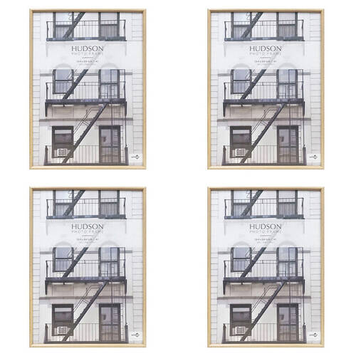 4PK Unigift Hudson Round Wooden Profile Picture Photo Frame A1 Natural