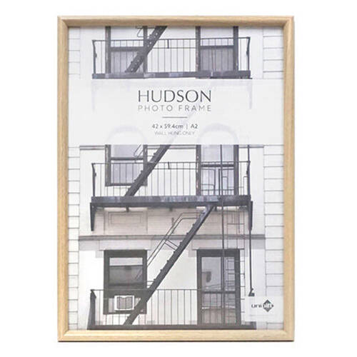 Unigift Hudson Round Wooden Profile Picture Photo Frame A2 Natural