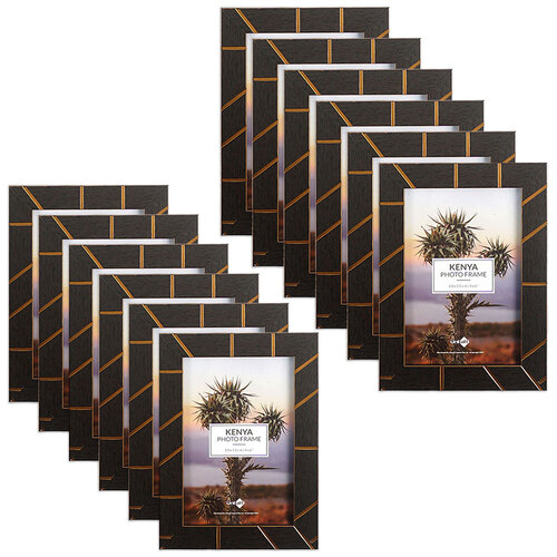 12PK Unigift Kenya Home Photo/Picture Frame 10x15cm Assorted