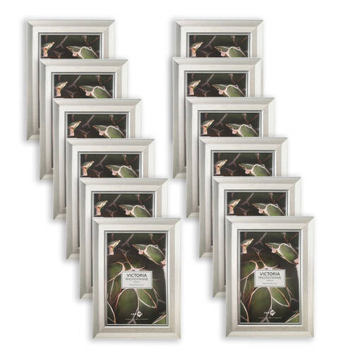 12PK Unigift Victoria Glass Home Decor Picture Photo Frame 10x15cm Assorted