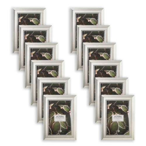 12PK Unigift Victoria Glass Home Decor Picture Photo Frame A4 Assorted
